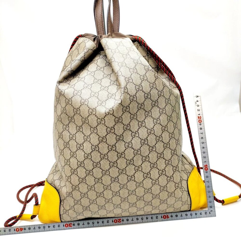 Gucci BackPack Bag Brown PVC 600-082125 - Picture 2 of 13